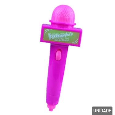 Imagem de Microfone Musical Infantil Voice POP Star LUZ Som - Tudo em Caixa