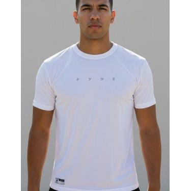 Imagem de Camiseta Térmica Academia Dry Fit, Poliamida Uv - Fyne Fit, Branco, Li
