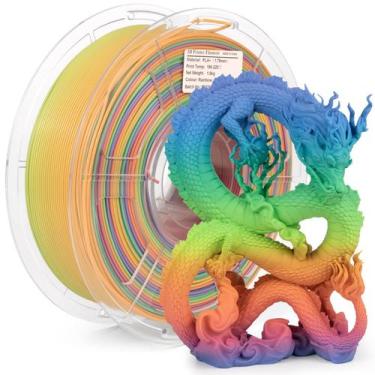 Imagem de Filamento de impressora 3D iSanMate PLA+ 1,75 mm Rainbow PLA 1 kg