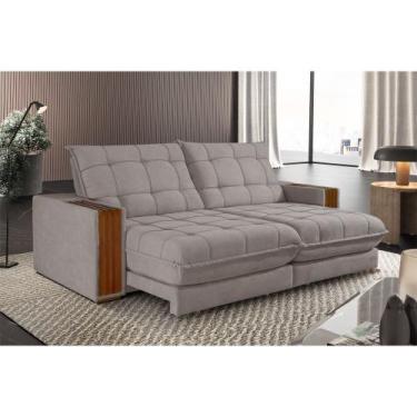 Imagem de Sofá Retrátil Berlim 2,30M 4 Lugares Molas Ensacadas TXR, Bege