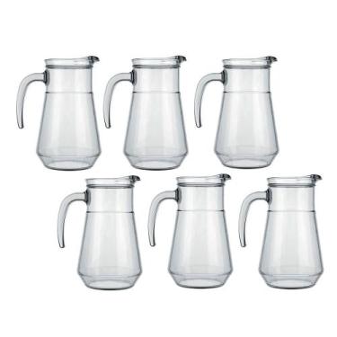 Imagem de Kit 6 Jarras de Vidro com Alça Nadir Bar 780ml, UNICA