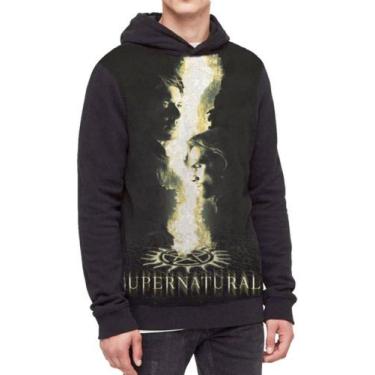 Imagem de Moletom Com Capuz Supernatural Ref:262 - smoke, Preto, P