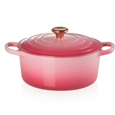 Imagem de Panela Redonda Signature 22 cm Rosa Berry Le Creuset