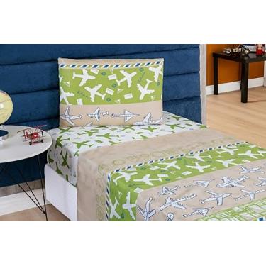 Imagem de Jogo de cama Infantil solteiro 3 peças estampado microfibra Cor:Foguete