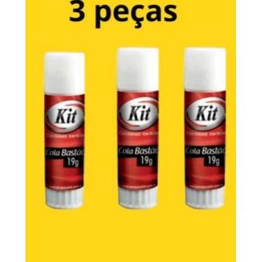 Imagem de Kit 3 Colas Cola Bastão 09G PVC glicerina, água e conservantes Materia