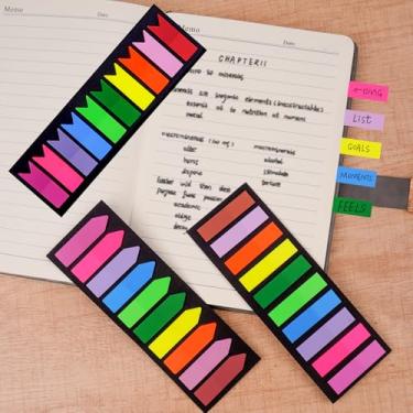 Imagem de 600 marcadores de página com abas adesivas, abas adesivas translúcidas Morandi graváveis, 3 desenhos, cabeça plana, cabeça pontiaguda, cauda de peixe (10 cores, 3 conjuntos)