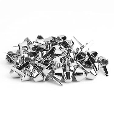 Imagem de 50 peças de cravos decorativos de metal resistente com costas reforçadas antigas para móveis, artesanato em couro DIY