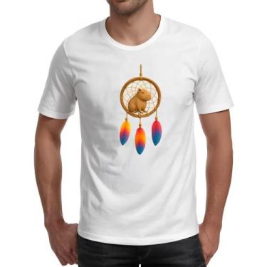 Imagem de Camiseta Unissex Apanhador de sonhos Capivara - Alearts, GG