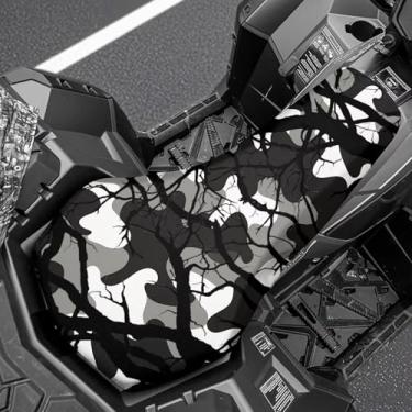 Imagem de Semiouray Capas de assento esportivas camufladas pretas militares ATV elásticas à prova d'água macias 4 rodas capa de assento proteção ramo do exército camuflagem compatível com assentos quadriciclos