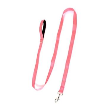 Imagem de Coleira de cachorro para cães de pequeno a médio porte 182 x 1,27 cm coleira para animais de estimação para corrida e caminhada (rosa)