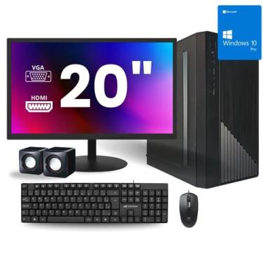 Imagem de Computador Completo Intel I3 6º Geração 8gb Ssd 480gb Monitor 20 W10 -