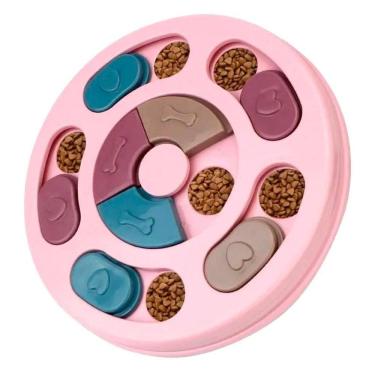 Imagem de Brinquedo Interativo Comedouro Redondo Rosa Para Cachorro