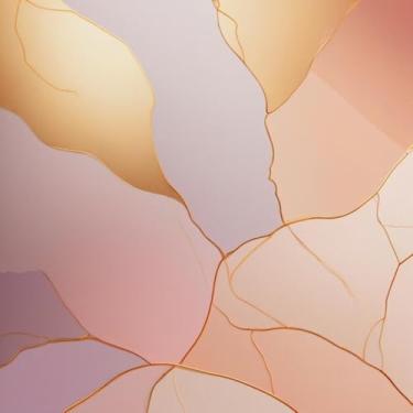 Imagem de Quadro Decorativo Arte Abstrata Colorido Rosa e Laranja para Sala e Quarto 50x50cm