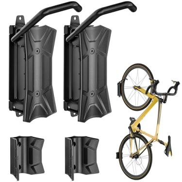 Imagem de monTEK Suporte de parede para bicicleta resistente, suporte giratório de parede para bicicleta tem capacidade para até 35 kg, garagem, armazenamento de bicicleta para quarto, casa, escritório, 2