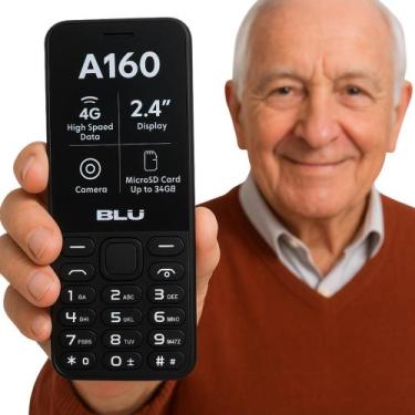 Imagem de Celular BLU A160 4G Básico com Rádio e Bluetooth para Idosos