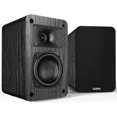 Imagem de Bookshelf Speakers Saiyin Passive Woofer Horn Tweeter de 3,5 polegadas