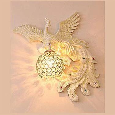 Imagem de Luminária de parede Pavão Criativa Europeia, Arte Contemporânea, Sala de Estar, Quarto, Escritório, Quarto Infantil, Hotel, Villa, Corredor, Luz Decorativa LED (GB Direita)