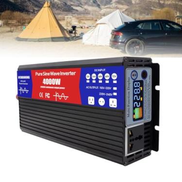 Imagem de 60V to 110V 60HZ,Inversor/Carregador de Onda Senoidal Pura de 4000W DC 12V/24V/48V/60V/72V com Entrada DC Monofásica e Saída AC 110V/240V, Conversor Inversor de Energia Solar de Baixa