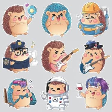 Imagem de Adesivo Infantil Decorativo Fofo 3D para Quarto e Cadernos com Emojis Animais Frutas Crianças 40x40cm