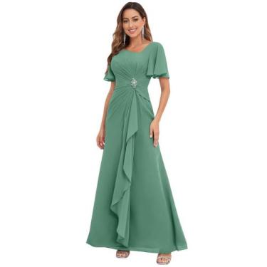 Imagem de Vestido de noite PRESEOSSA Eucalyptus Grandmother Bride Tamanho 8