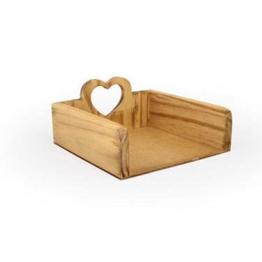 Imagem de Porta Guardanapos de Mesa Cozinha Casamento Rústico Madeira Pinus Mesa