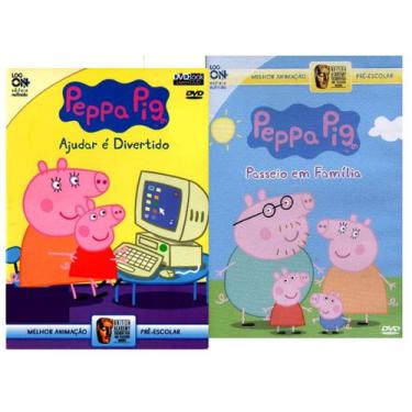 Imagem de 2 DVDs Peppa Pig Passeio em Família + Ajudar é Divertido - LOGON, Dese
