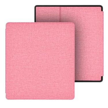 Imagem de Yzlvigrous Textura de Pano Capa para Kindle Oasis 9th/10th Gen 2017/2019, Capa Ultrafina com PC Back, Modelo: CW24WI/S8IN4O, Tampa de 7 Polegadas com Recurso de Agueira do Sono Auto