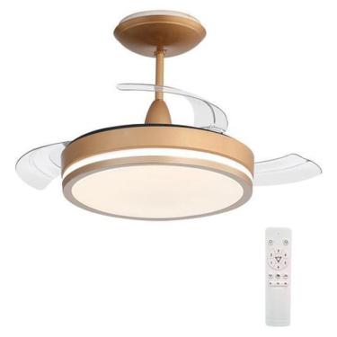Imagem de Ventilador Teto Retratil Controle Remoto 91Cm Golden Bivolt