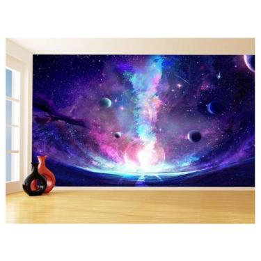 Imagem de Papel De Parede 3D Espaço Estrelas Planetas 3,5M Nsp170 - Você Decora