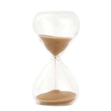 Imagem de Ampulheta Decorativa em Vidro Areia Marrom 3 Minutos 8cm 18743M Mart