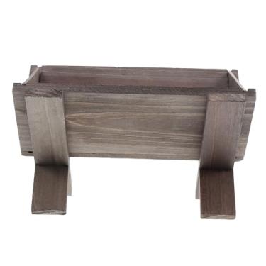 Imagem de CIMAXIC Presépio de madeira minimalista, decoração religiosa, manjedoura de madeira para Natal, Páscoa, educação religiosa