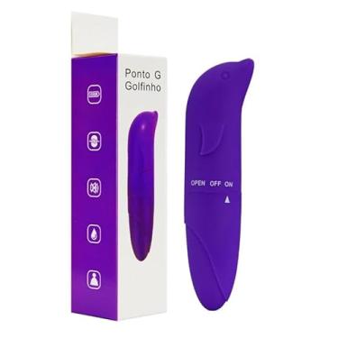 Imagem de Vibrador Ponto G Formato de Golfinho – Pequeno e Discreto, Toque Aveludado, Vibração Potente, Estimulador de Clitóris e Ponto G – 12cm, TPE/ABS, Pilha AA (Lilás)