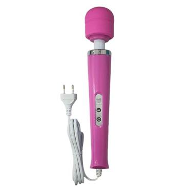 Imagem de Magic Wand Massageador Pessoal em Silicone, Rosa, Recarregável, com Controle de Velocidade, 20 Velocidades