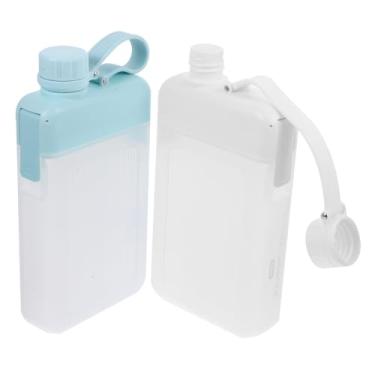 Imagem de 2Pcs Portable Flat Water Bottle for Travel Leakproof Slim Design Outdoor Sports Water Bottles for Cycling and Hiking Sturdy Material