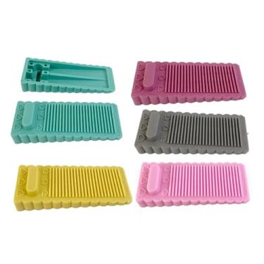 Imagem de Cunhas empilháveis de rolha de porta, borracha antiderrapante, design empilhável, comprimento de 95 mm, conjunto de cores sortidas de 12,7 cm
