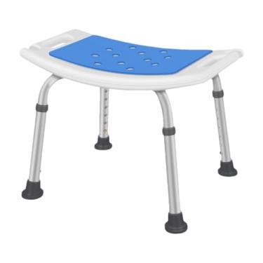Imagem de harayaa Cadeira de banho com altura ajustável, estrutura de alumínio, assento de banheira portátil antiderrapante com pés de sucção para banheiro, versátil e