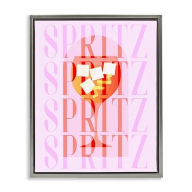 Imagem de Stupell Industries Arte de parede em tela flutuante retrô pastel spritz dourada, design de Lil' Rue, 80 x 63 cm