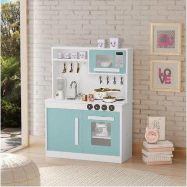 Imagem de Cozinha Infantil Perfeita Com Pia Inox Torneira Fogão Microondas - Móv