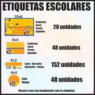 Imagem de Etiqueta Adesiva Escolar em Vinil Tema Personagem Diversos - Dekal Dec