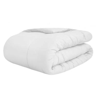 Imagem de Edredom Casal Queen Dupla Face Premium 240x215cm Branco Liso – Manta Macia e Aconchegante para Cama