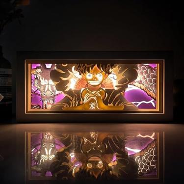 Imagem de Caixa de luz LED de anime, caixa de luz de corte de papel, feita à mão, mangá, sombra, candeeiro de mesa para decoração de quarto, presente de anime L-69-U