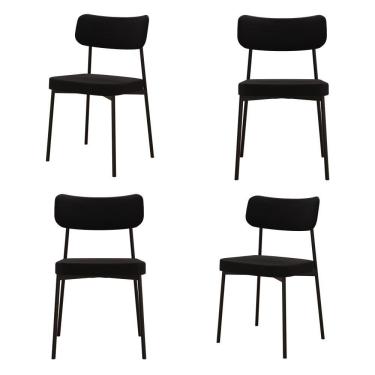 Imagem de Cadeira Mynna Fixa C/4 Pes 525 X 470 X 790 Mm C/4 Un. Preto Preto