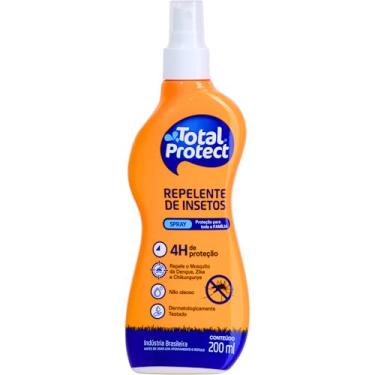 Imagem de Total Protect Repelente De Insetos Composição Deet 200Ml Laranja - Duração De Até 4 Hs