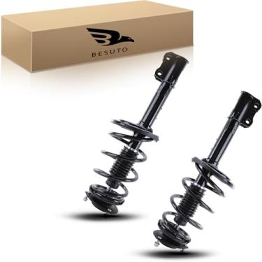 Imagem de Besuto Conjunto de amortecedor dianteiro compatível com DTS 2006-2011, Lucerne 2006-2011, par completo de 2 suportes de suspensão, amortecedores com conjuntos de mola helicoidal 172321 * 2