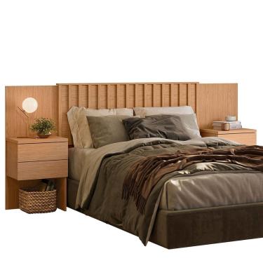 Imagem de Cabeceira Casal/Queen/King Extensível Ripada Olimpia