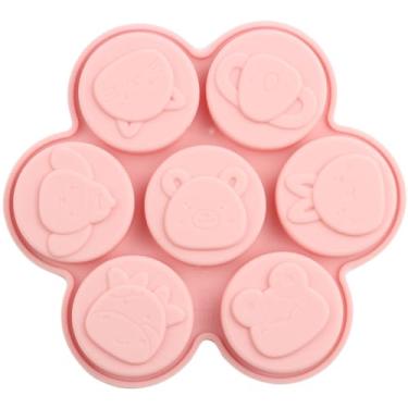 Imagem de EPYHREHM 7 moldes de silicone animal cavidade urso sapo coala molde de chocolate para doces e biscoitos de chocolate