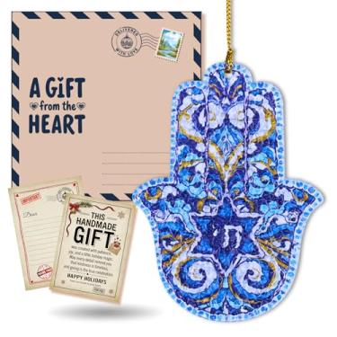 Imagem de Presentes de Hanukkah – Enfeite de estrela de Davi efeito holograma acrílico – Enfeites de Natal judaicos para árvore, decorações para casa, presentes espirituais judaicos