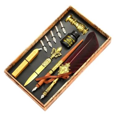Imagem de Conjunto de tinta de de caligrafia de penas | Quill Pen Ink Set Conjunto de s de Caligrafia, de s de pena inclui de imersão de penas, tinta, pontas de reposição, bastões de vedação de