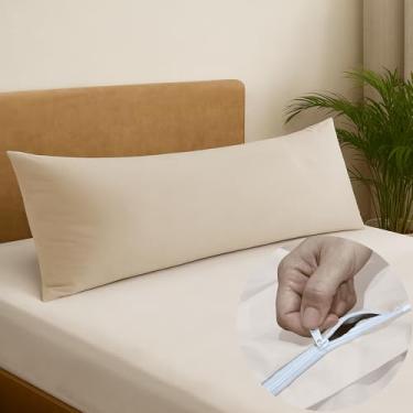 Imagem de Fronha Para Travesseiro de Corpo Avulsa 1,30m x 0,45m Xuxão Gigante 180 Fios Toque Macio (Palha)