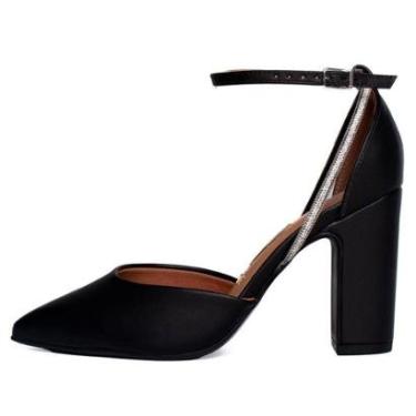 Imagem de Sapato Vizzano Bico Fino Salto Alto Bloco-Feminino